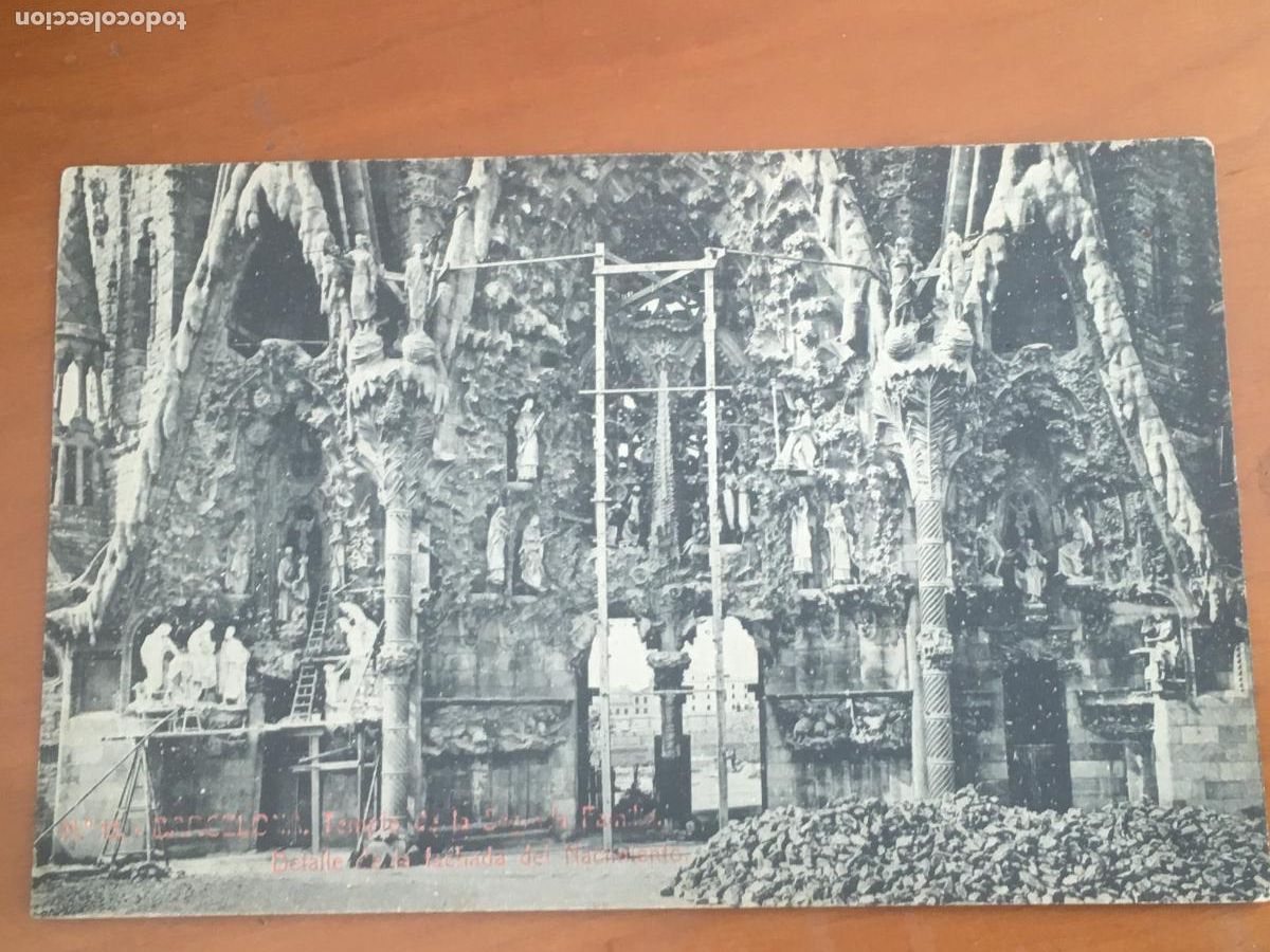 Postales: sagrada familia gaudi barcelona postal original antigua