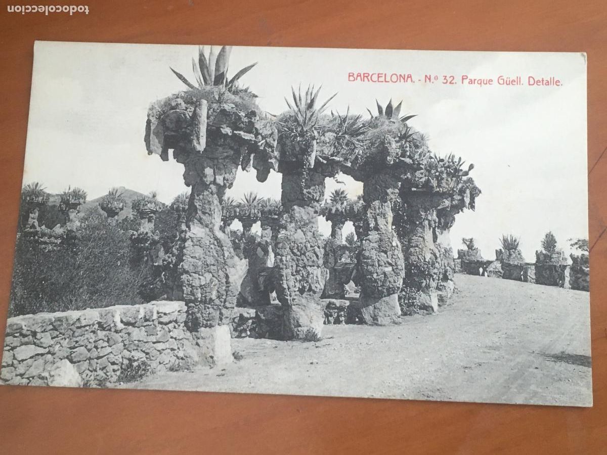 Postales: barcelona parque guell detalle postal original antigua
