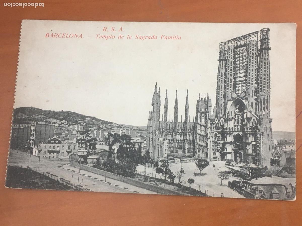Postales: barcelona templo sagrada familia gaudi postal original antigua