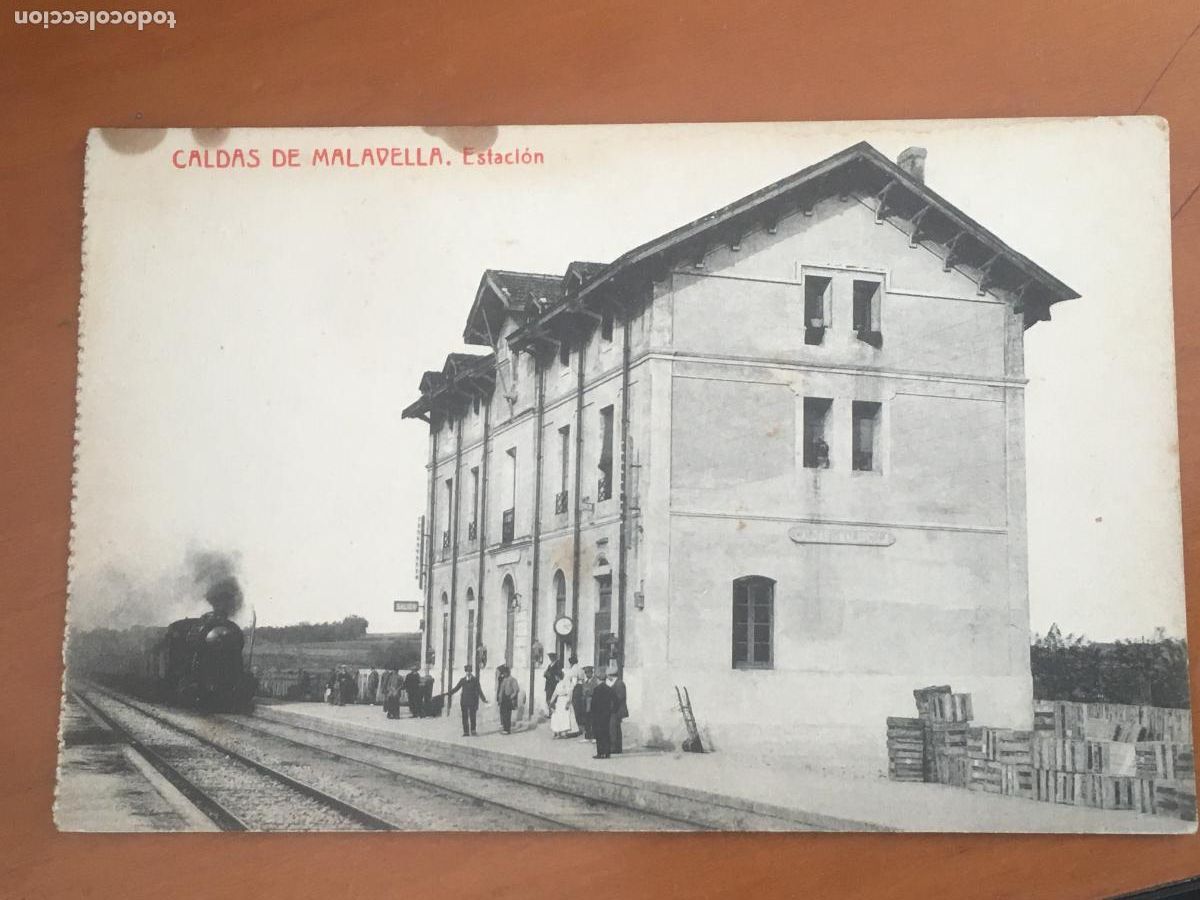 Postales: caldas malavella estacion tren postal original antigua