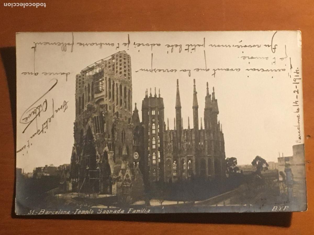 Postales: templo sagrada familia en construccion gaudi barcelona postal original antigua