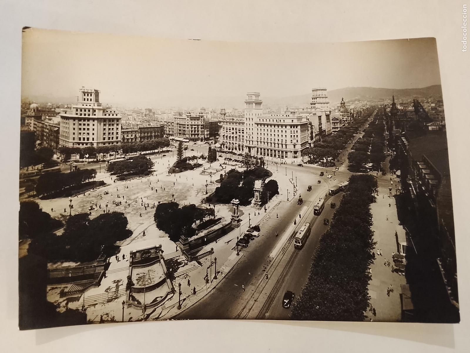 Postales: BARCELONA - PLA&Ccedil;A CATALUNYA - FOTO ARCHIVO ROISIN - FOTOGRAFIA ANTIGUA -NO ES POSTAL-(115.748)