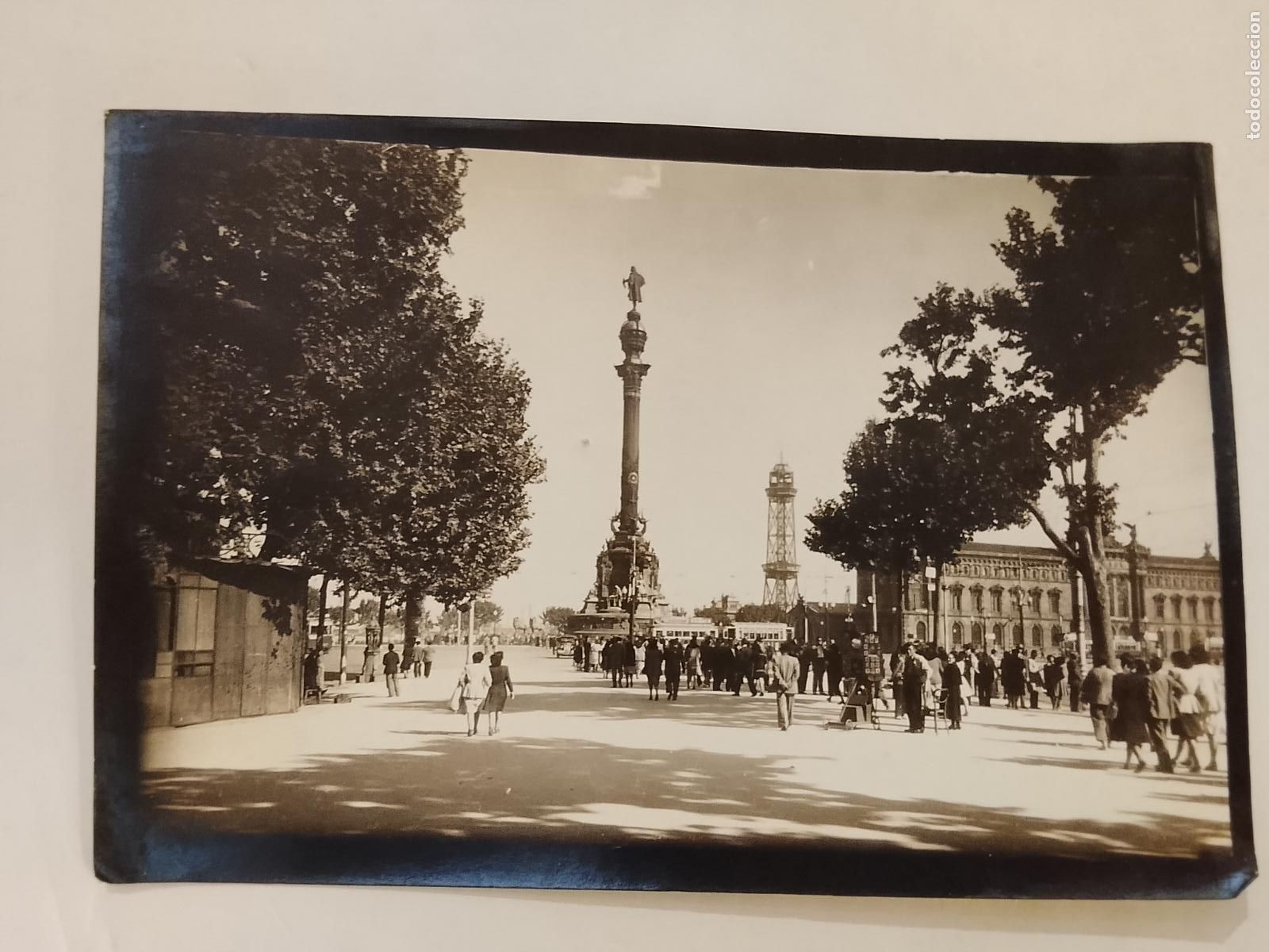 Postales: BARCELONA - MONUMENTO A COLON -ARCHIVO ROISIN-FOTOGRAFIA ANTIGUA-(115.768)