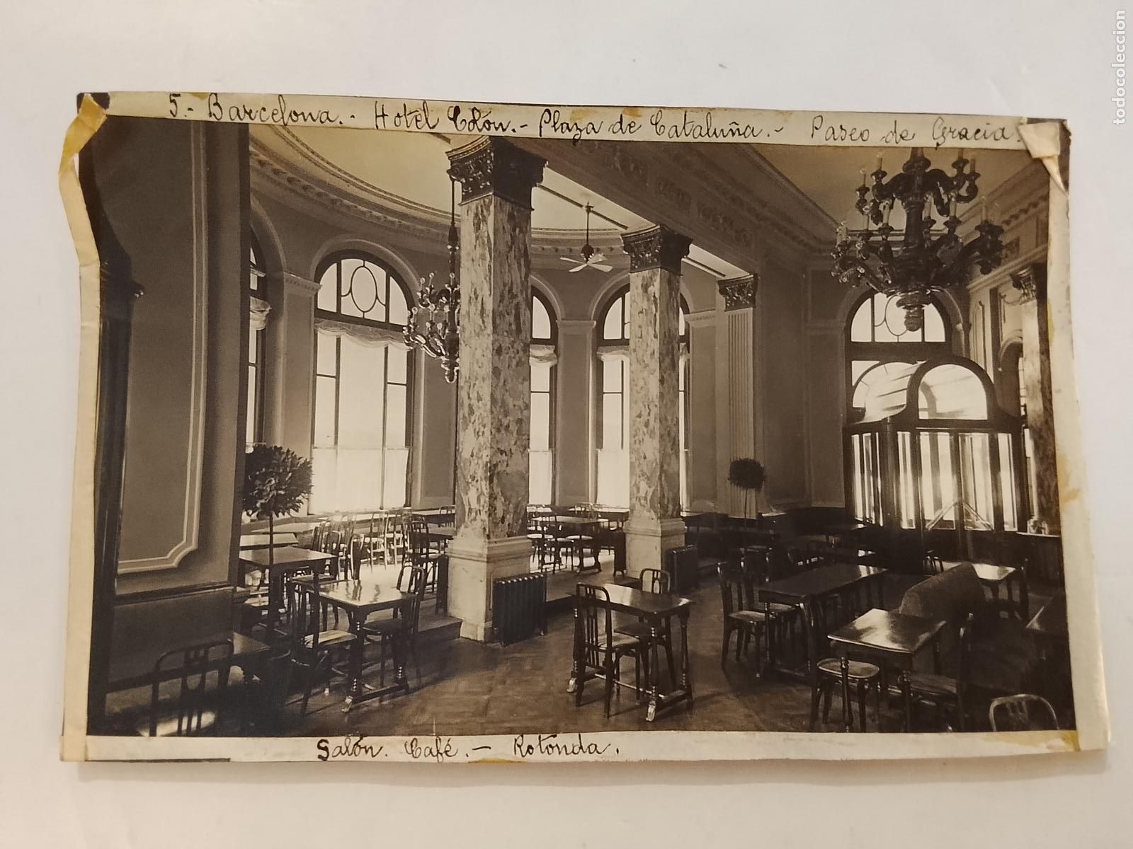 Postales: BARCELONA - HOTEL COLON - SALON - CAFE -ARCHIVO ROISIN-FOTOGRAFIA ANTIGUA-(115.779)