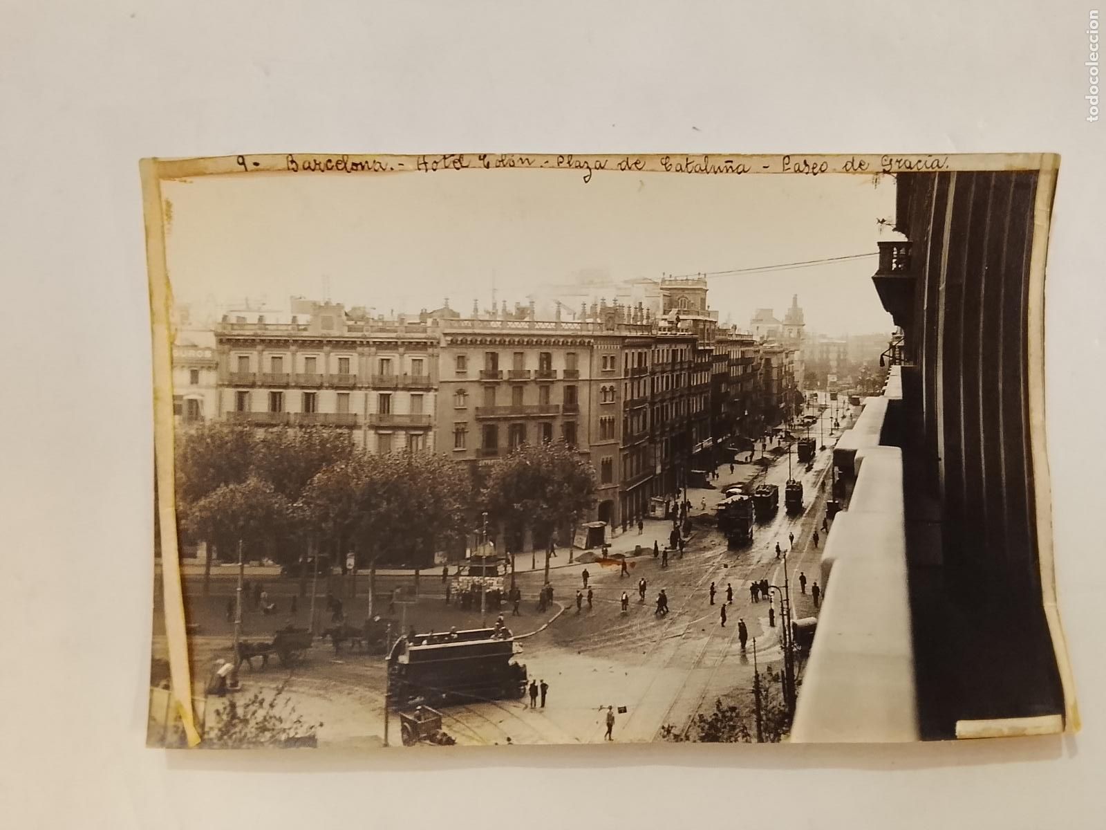 Postales: BARCELONA - HOTEL COLON - CARROS AUTOBUS TRANVIA -ARCHIVO ROISIN-FOTOGRAFIA ANTIGUA-(115.780)