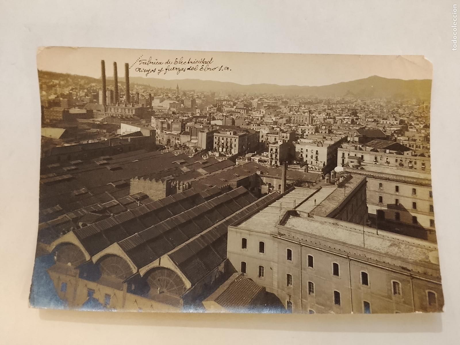 Postales: BARCELONA - VISTA DESDE CUPULA MONUMENTO COLON -FABRICA -ARCHIVO ROISIN-FOTOGRAFIA ANTIGUA-(115.784)
