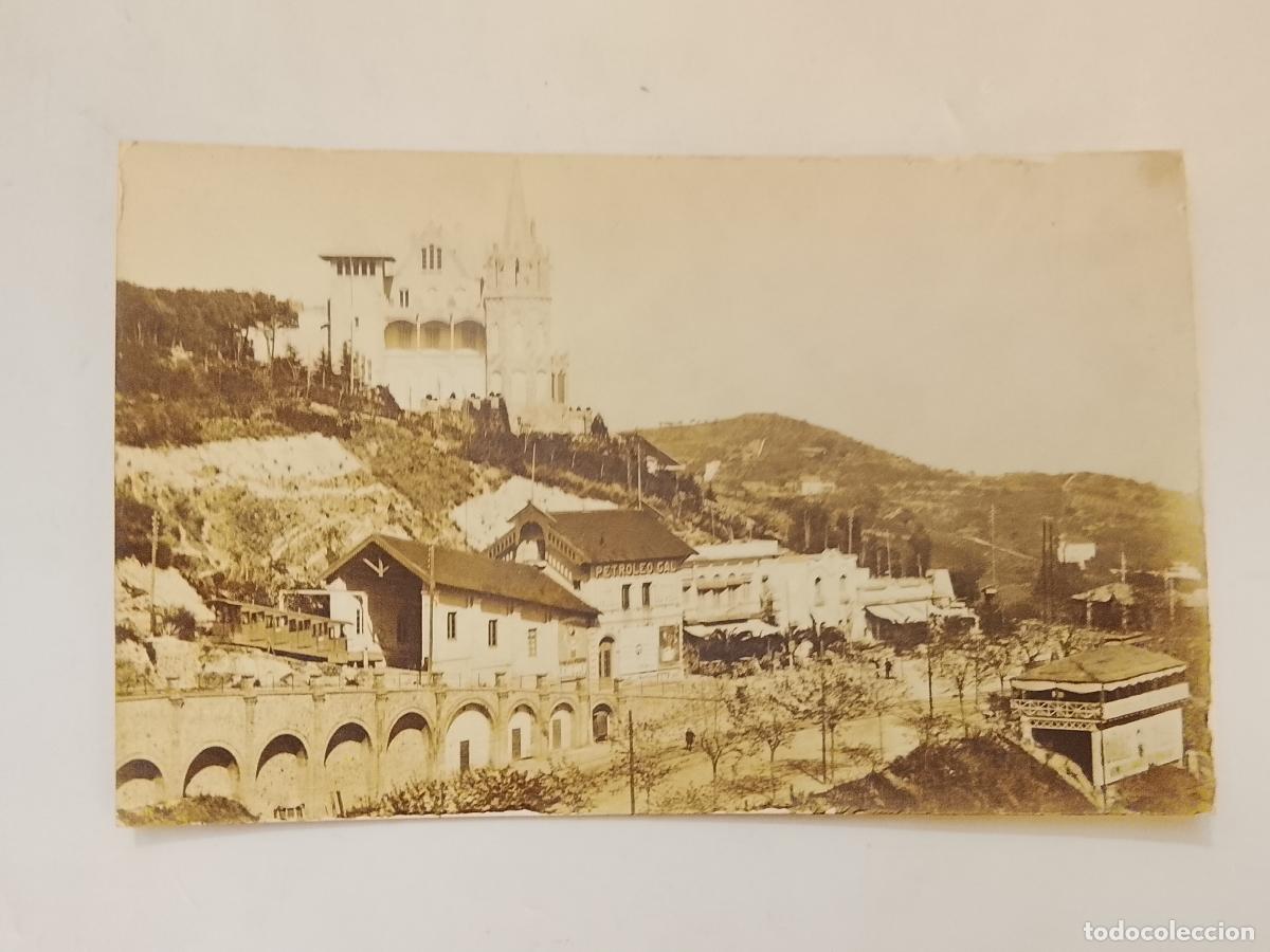 Postales: BARCELONA - FUNICULAR DEL TIBIDABO - PETROLEO GAL - FOTOGRAFICA - POSTAL ANTIGUA -(115.807)