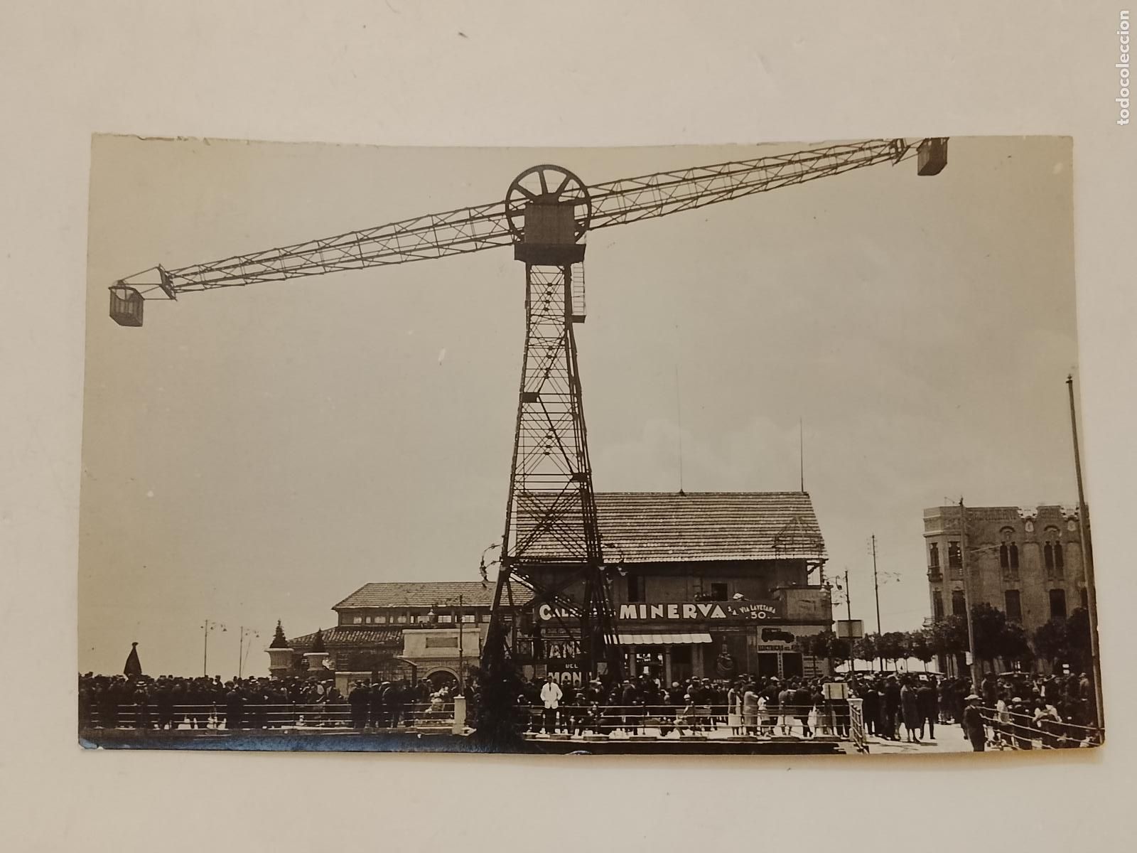 Postales: BARCELONA - ATALAYA - CALZADOS MINERVA - ANIS DEL MONO - FOTOGRAFICA - POSTAL ANTIGUA -(115.811)