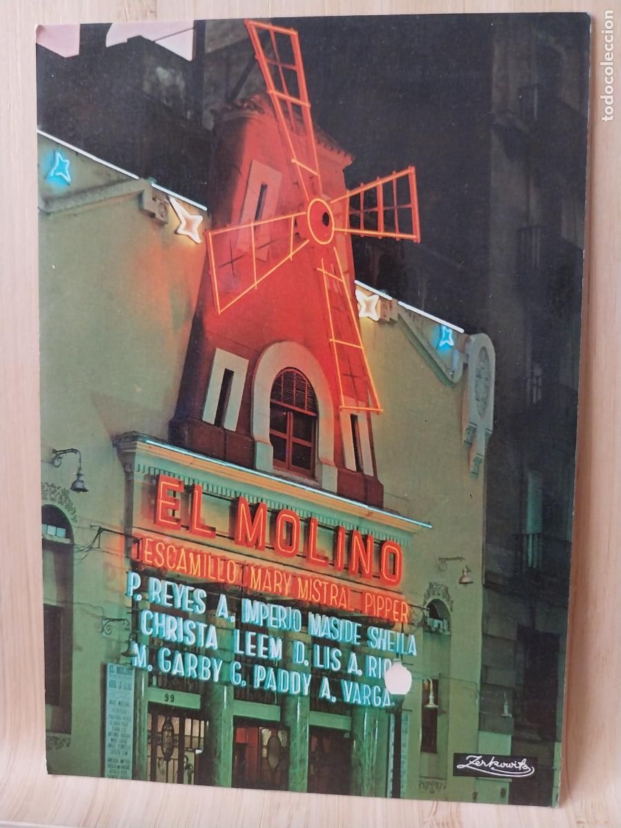 Postales: PARALELO EL MOLINO BARCELONA ED ZERKOWITZ 2088 SC ORIGINAL A&Ntilde;O 1979