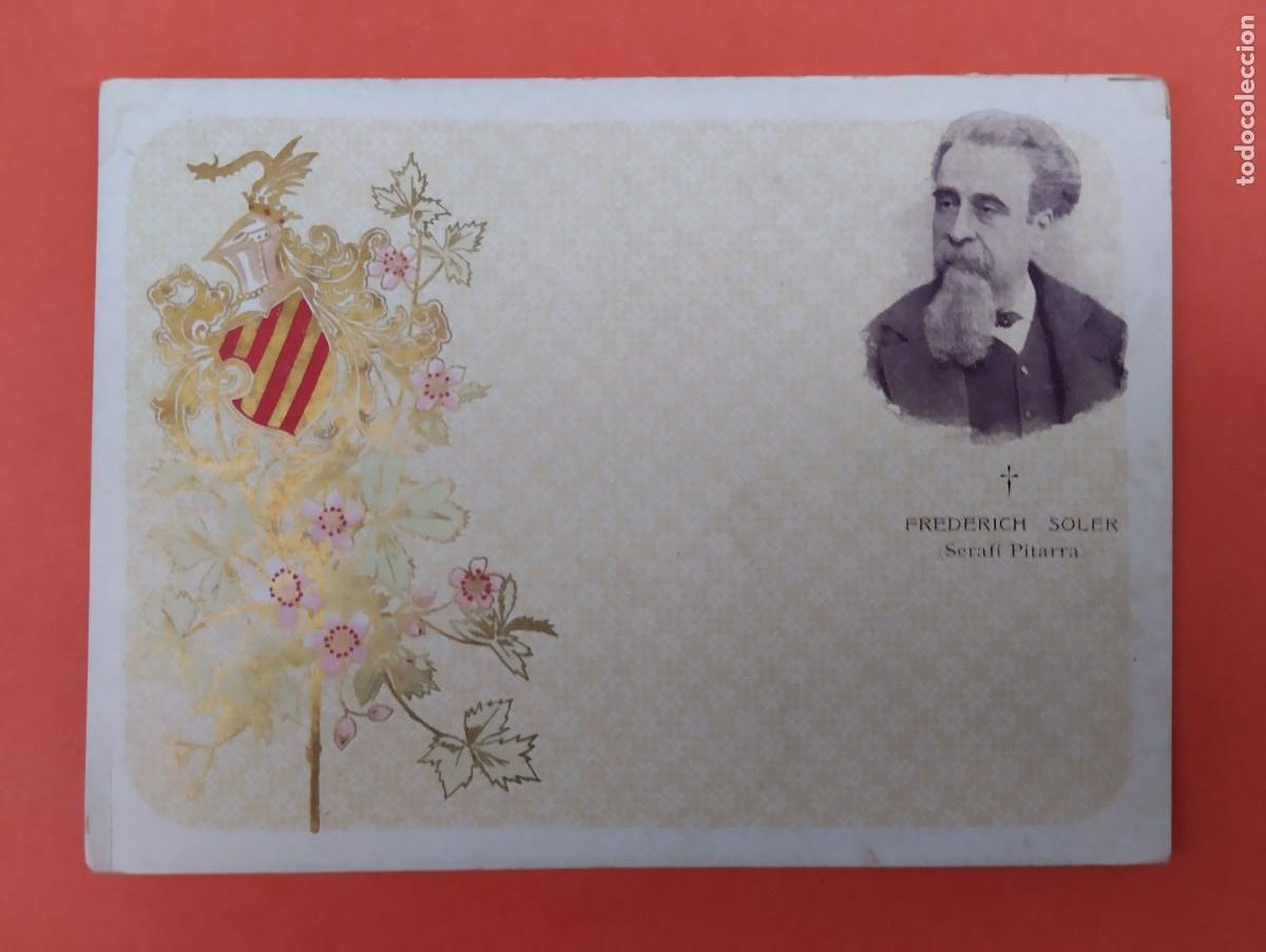 Postales: TARJETA POSTAL DE FREDERICH SOLER. SERAFI PITARRA, REVERSO SIN DIVIDIR. CATALANISTA