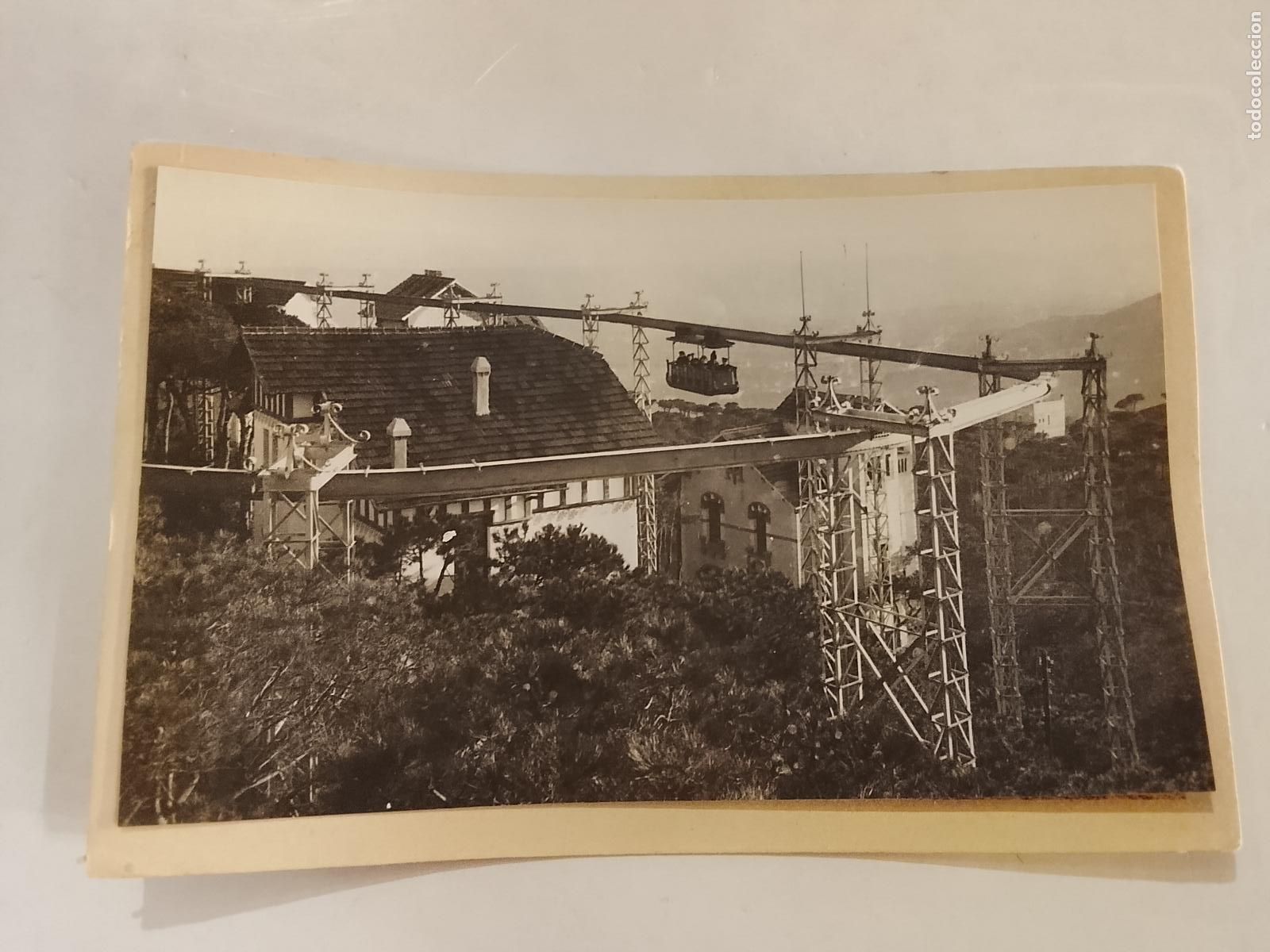 Postkarten: BARCELONA - TIBIDABO - FERROCARRIL AEREO - ROISIN -ES FOTO PEGADA-POSTAL PROTOTIPO ANTIGUA-(115.828)