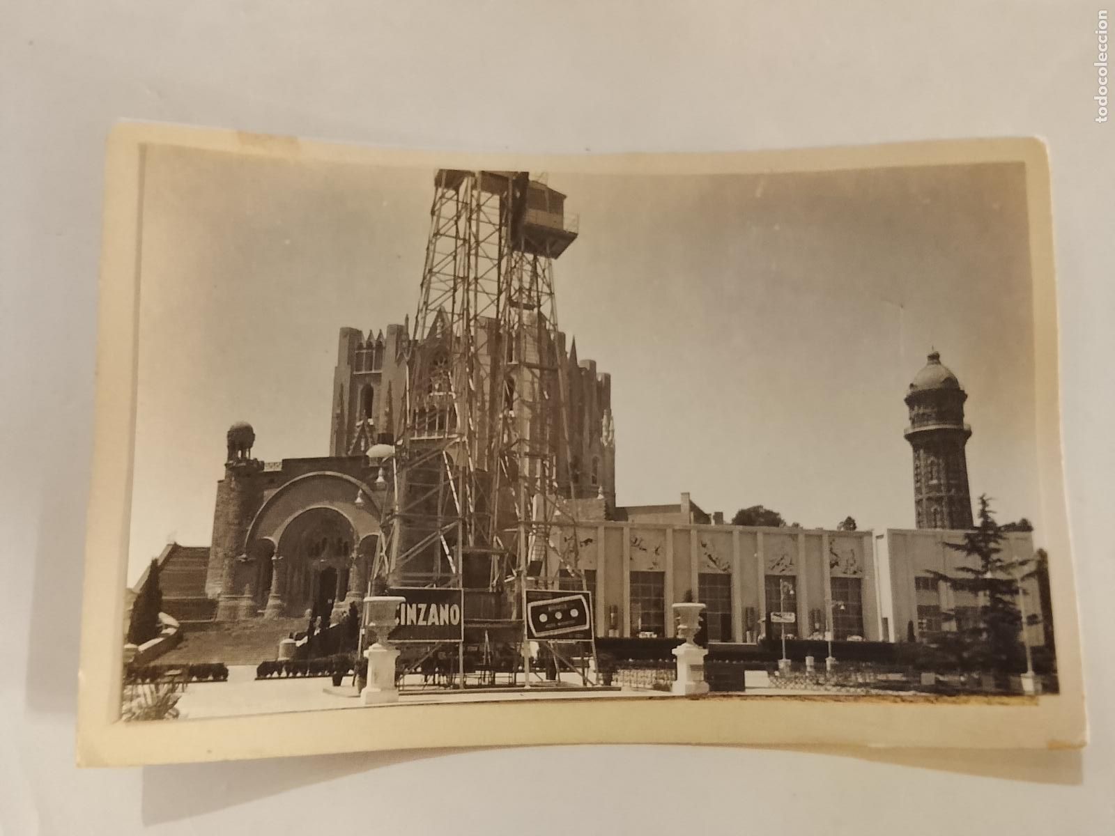 Postkarten: BARCELONA - TIBIDABO - ATALAYA - CINZANO - ROISIN -ES FOTO PEGADA-POSTAL PROTOTIPO ANTIGUA-(115.829)