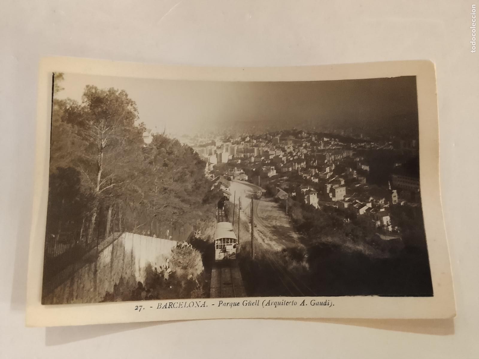 Postkarten: BARCELONA - FUNICULAR - ROISIN -ES FOTO PEGADA-POSTAL PROTOTIPO ANTIGUA-(115.830)