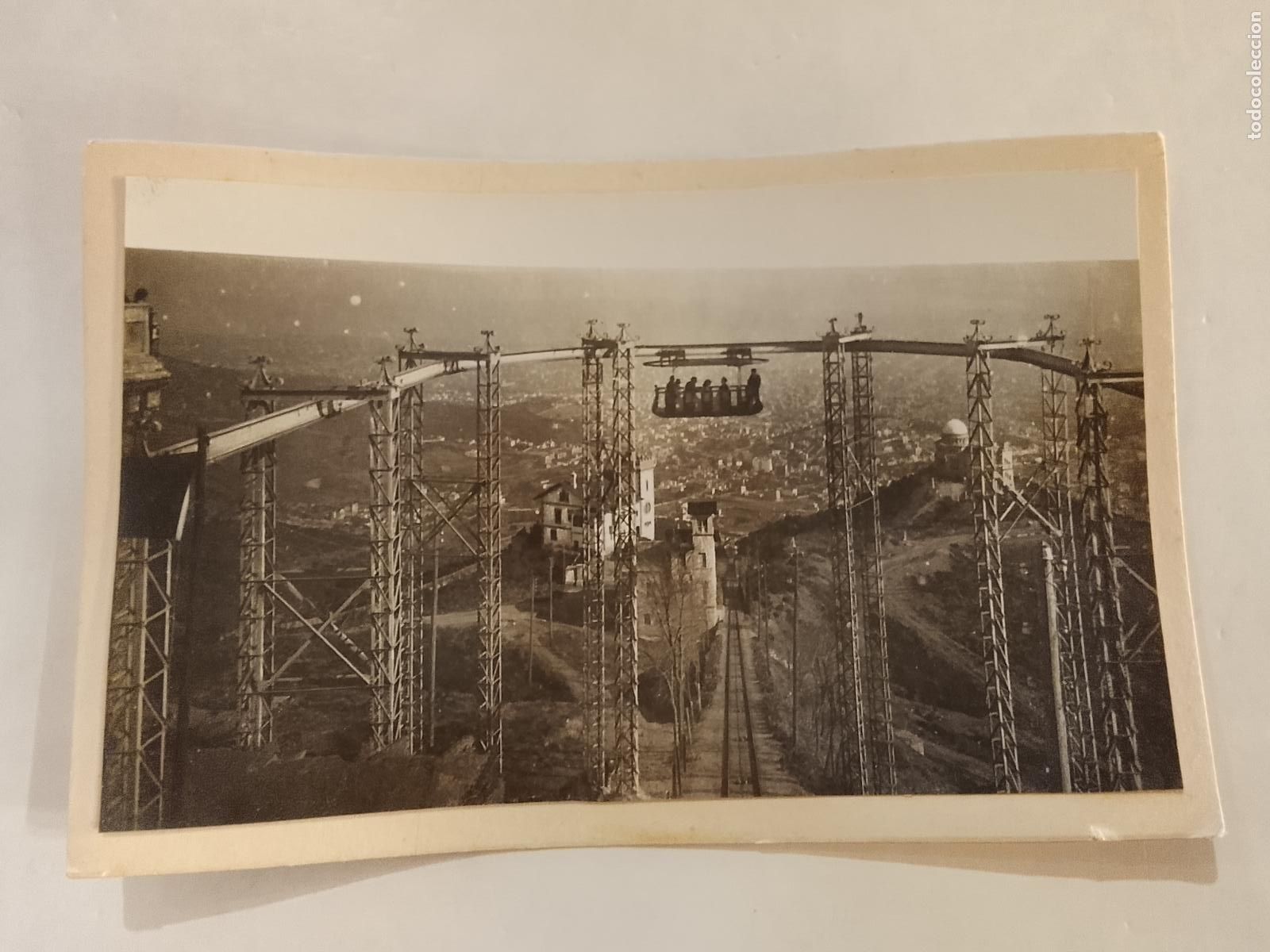 Postales: BARCELONA - TIBIDABO - FERROCARRIL AEREO - ROISIN -ES FOTO PEGADA-POSTAL PROTOTIPO ANTIGUA-(115.832)