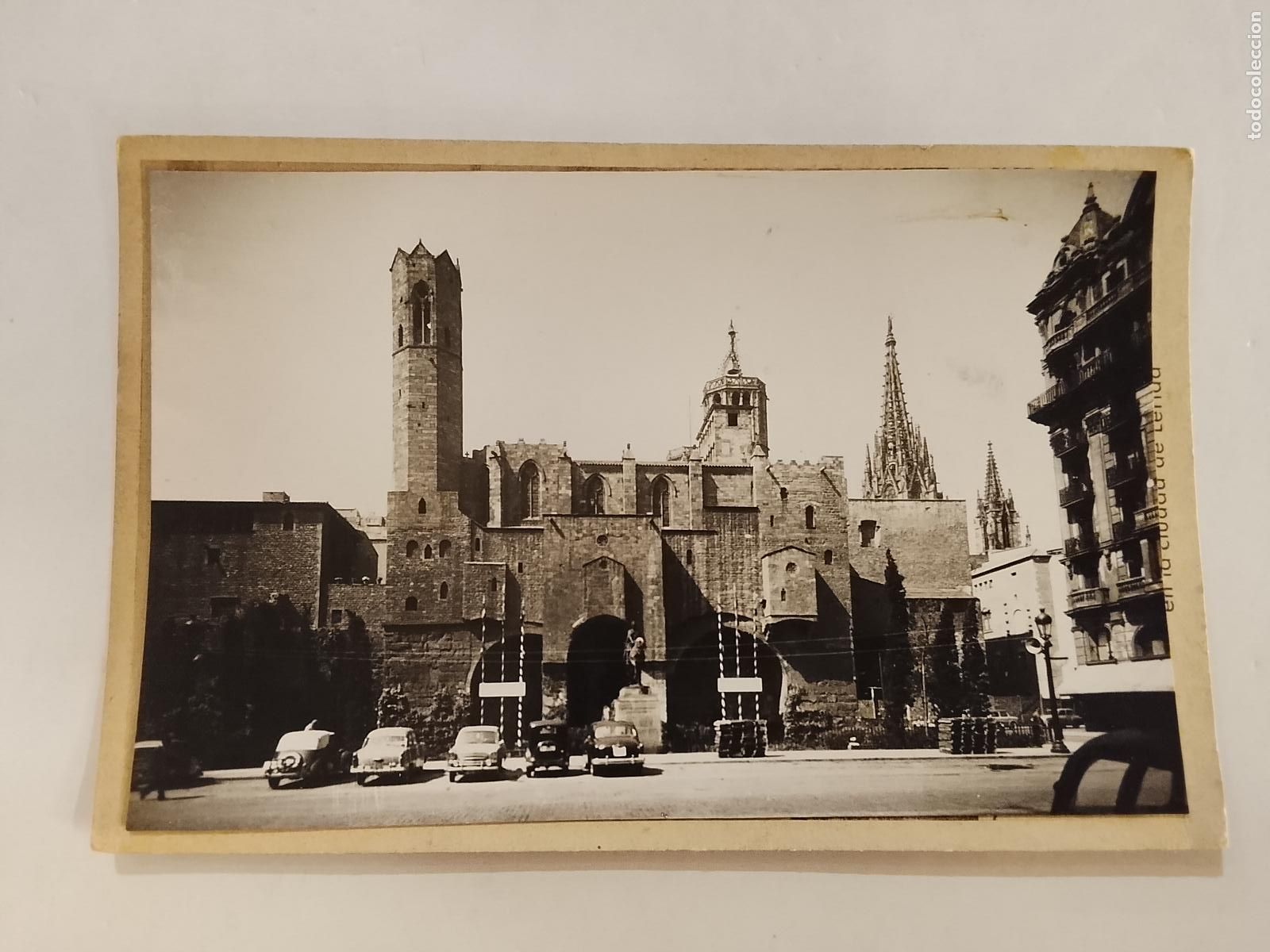 Postcards: BARCELONA - PLA&Ccedil;A BERENGUER - COCHES - ROISIN -ES FOTO PEGADA-POSTAL PROTOTIPO ANTIGUA-(115.839)