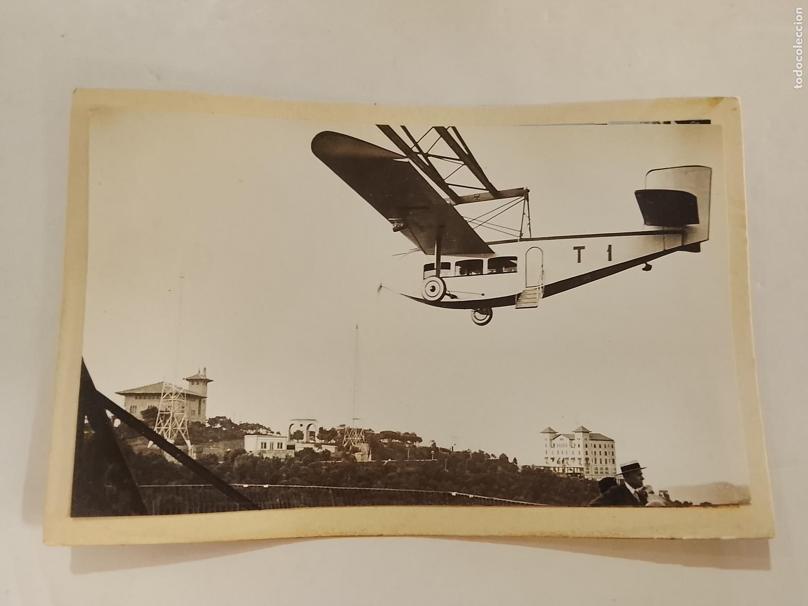 Postcards: BARCELONA - TIBIDABO - AVION - ROISIN -ES FOTO PEGADA-POSTAL PROTOTIPO ANTIGUA-(115.851)