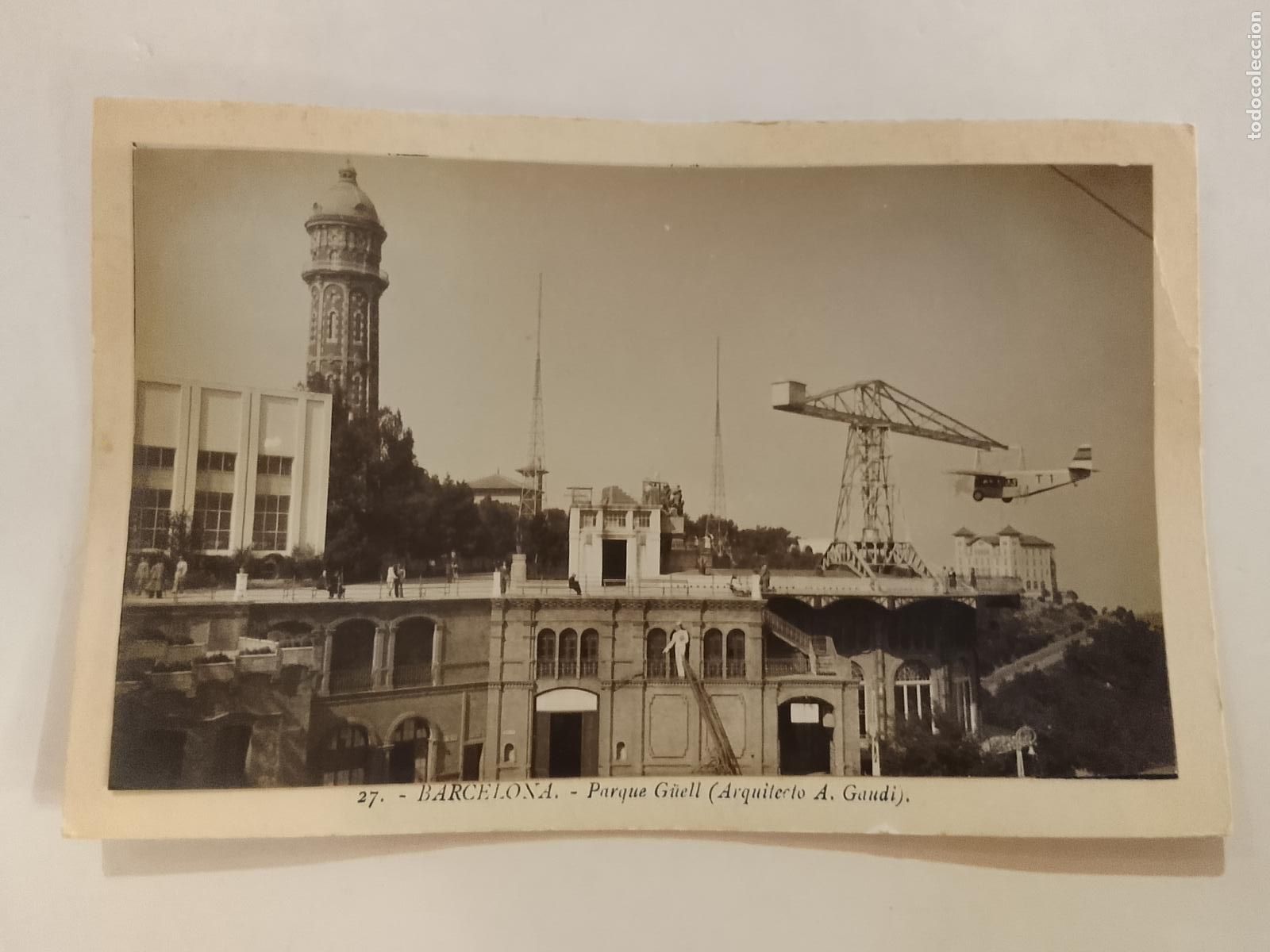 Postcards: BARCELONA - TIBIDABO -ES FOTO PEGADA-POSTAL PROTOTIPO ANTIGUA-(115.859)
