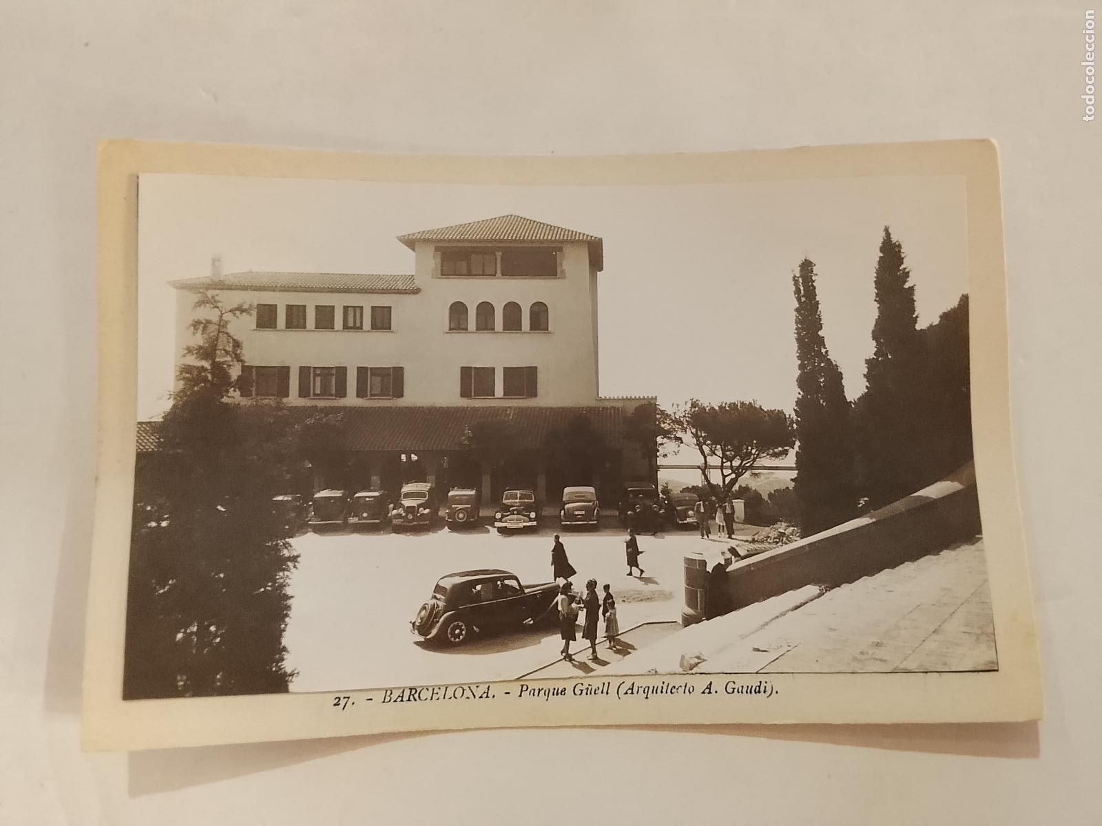 Postales: BARCELONA - TIBIDABO - HOTEL LA MASIA - COCHES -ES FOTO PEGADA-POSTAL PROTOTIPO ANTIGUA-(115.864)