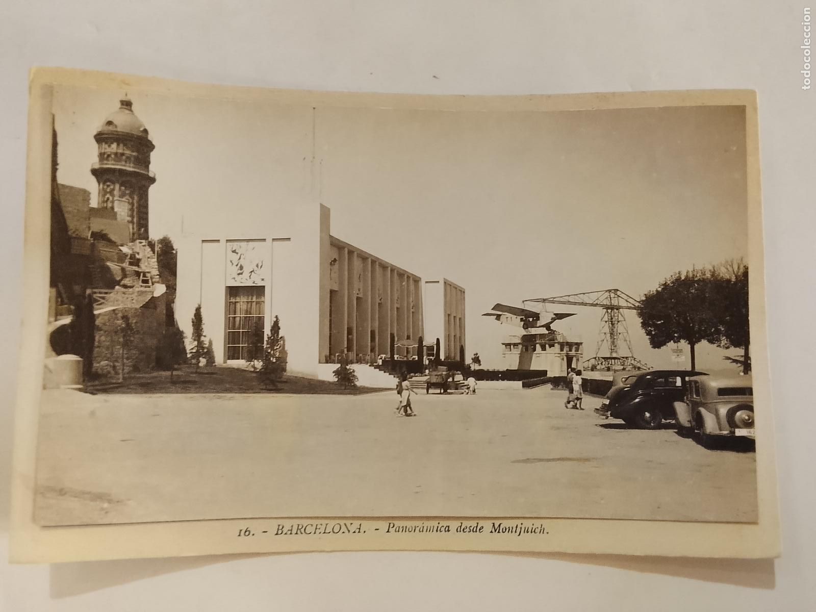 Postales: BARCELONA - TIBIDABO - AVION -ES FOTO PEGADA-POSTAL PROTOTIPO ANTIGUA-(115.867)