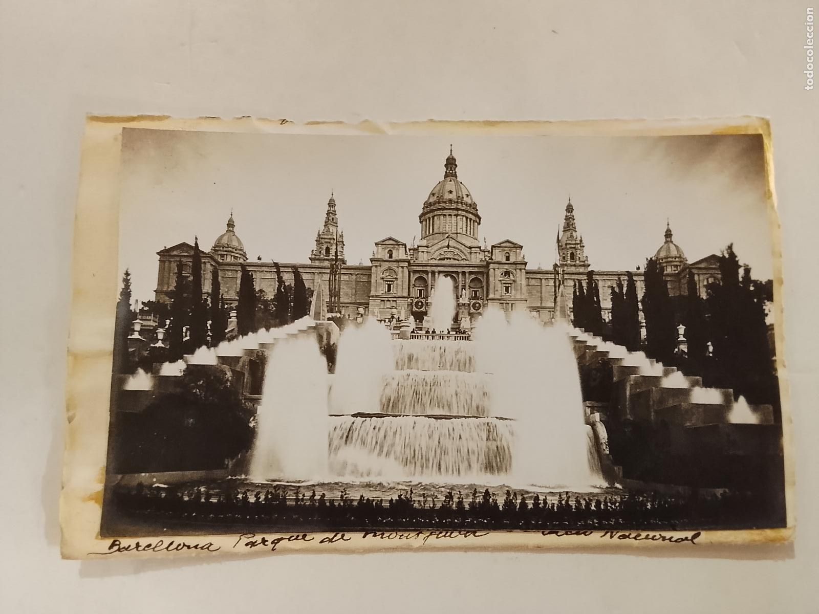 Postales: BARCELONA - MONTJUIC -ES FOTO PEGADA-POSTAL PROTOTIPO ANTIGUA-(115.873)
