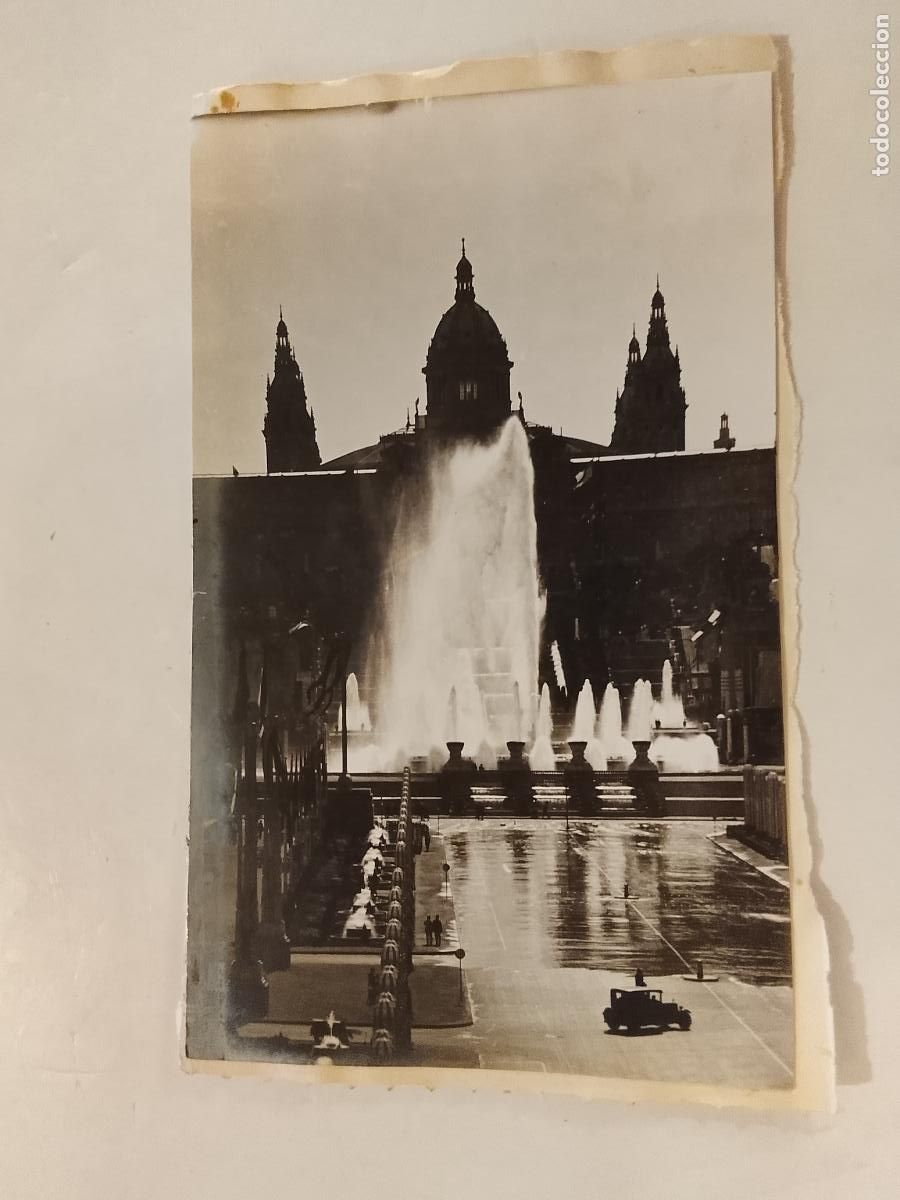 Postales: BARCELONA - MONTJUIC -ES FOTO PEGADA-POSTAL PROTOTIPO ANTIGUA-(115.875)