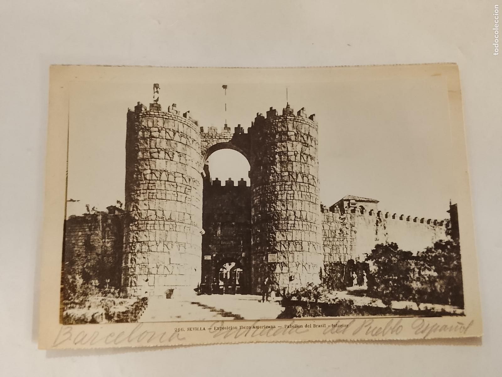 Postales: BARCELONA - MONTJUIC -ES FOTO PEGADA-POSTAL PROTOTIPO ANTIGUA-(115.882)