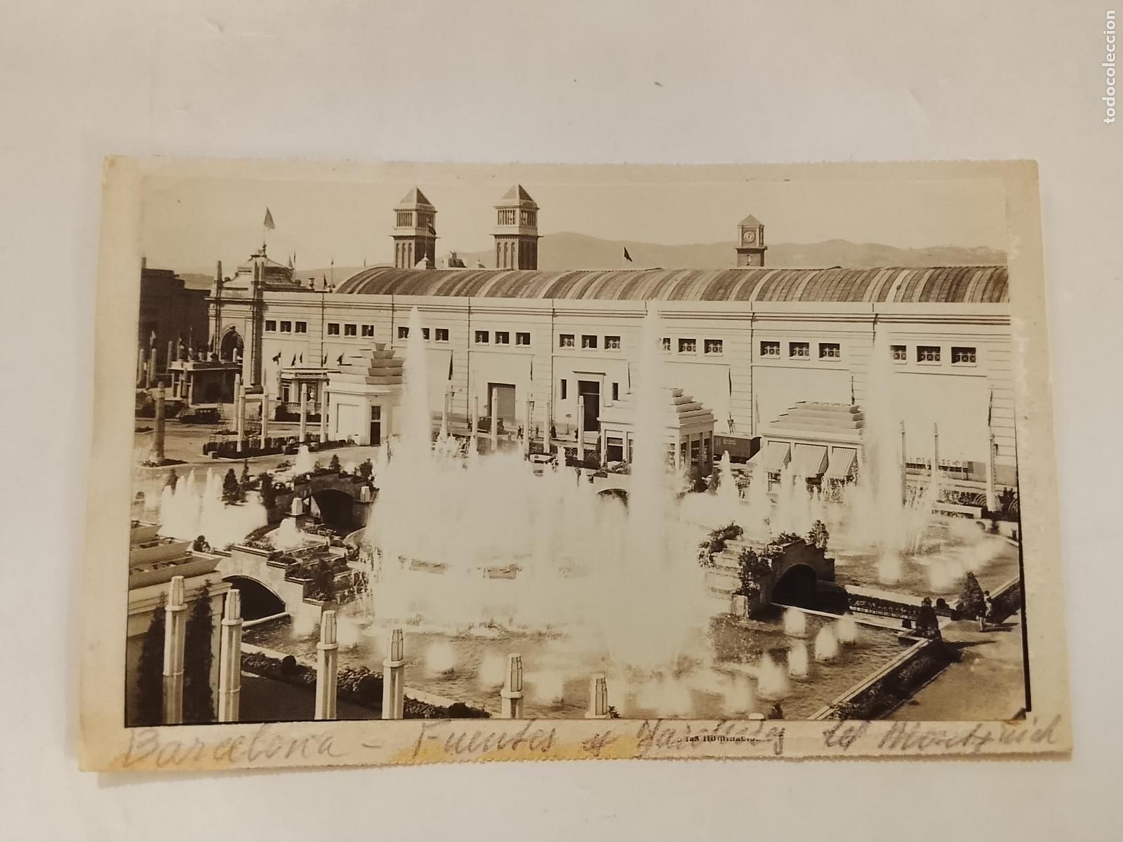 Postales: BARCELONA - MONTJUIC -ES FOTO PEGADA-POSTAL PROTOTIPO ANTIGUA-(115.885)