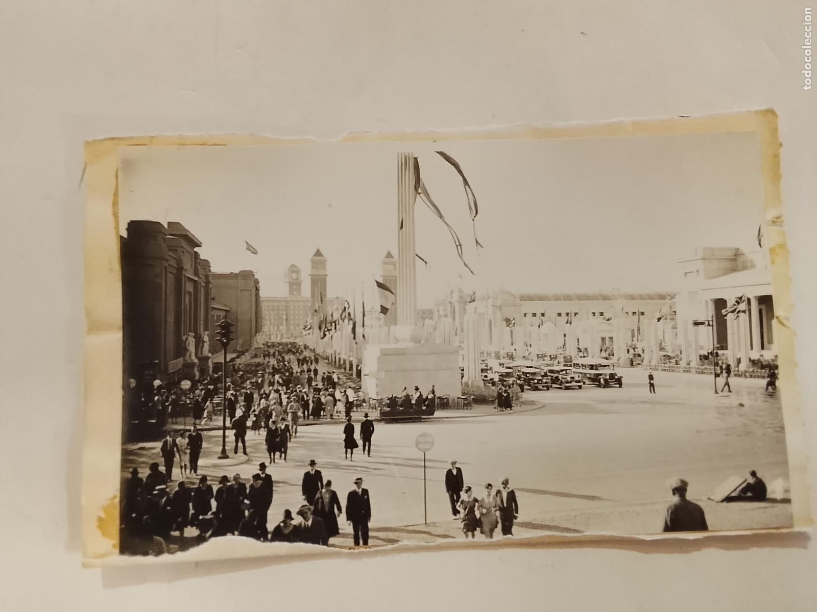 Postales: BARCELONA - MONTJUIC -ES FOTO PEGADA-POSTAL PROTOTIPO ANTIGUA-(115.888)