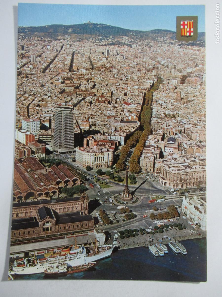 Postales: Barcelona - Puerto. Vista a&eacute;rea - S/C