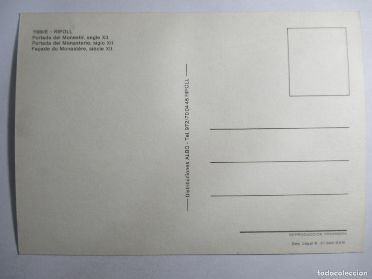 Postales: Ripoll (Girona) - Portada del Monasterio - S/C - Foto 2