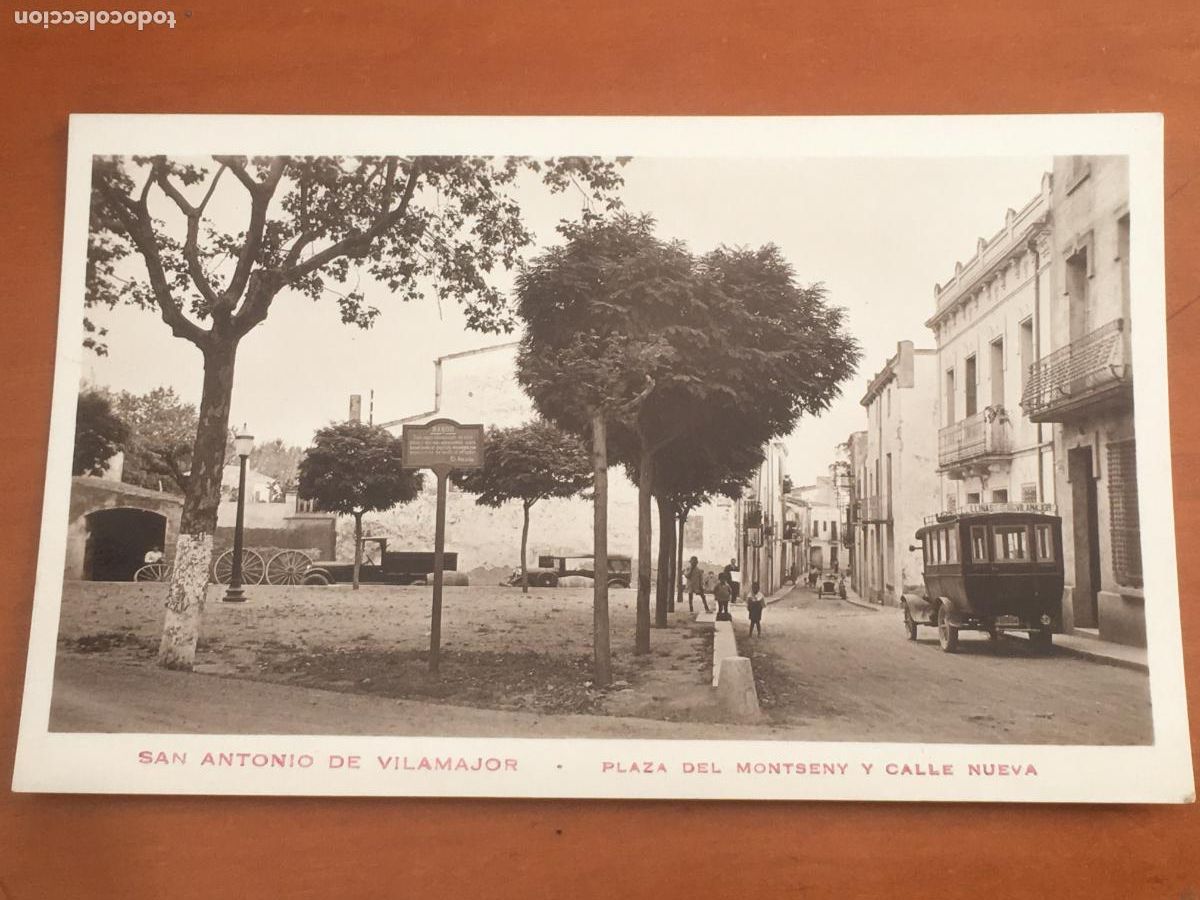 Cartoline: san antonio antoni vilamajor plaza del montseny y calle nueva postal fotografica original antigua