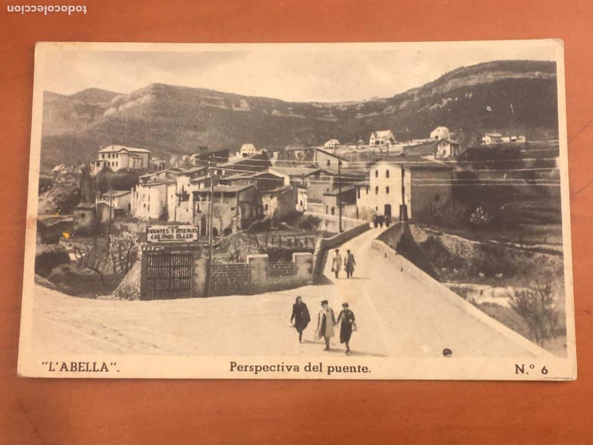 Postales: l'abella perspectiva del puente postal original antigua
