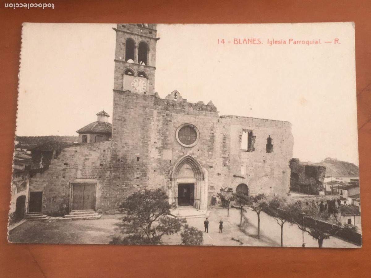 Postales: blanes iglesia parroquial postal original antigua