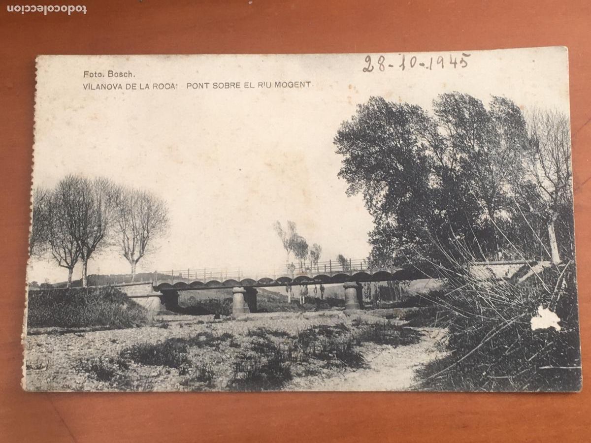 Postales: vilanova de la roca pont sobre el riu mogent foto bosch postal original antigua