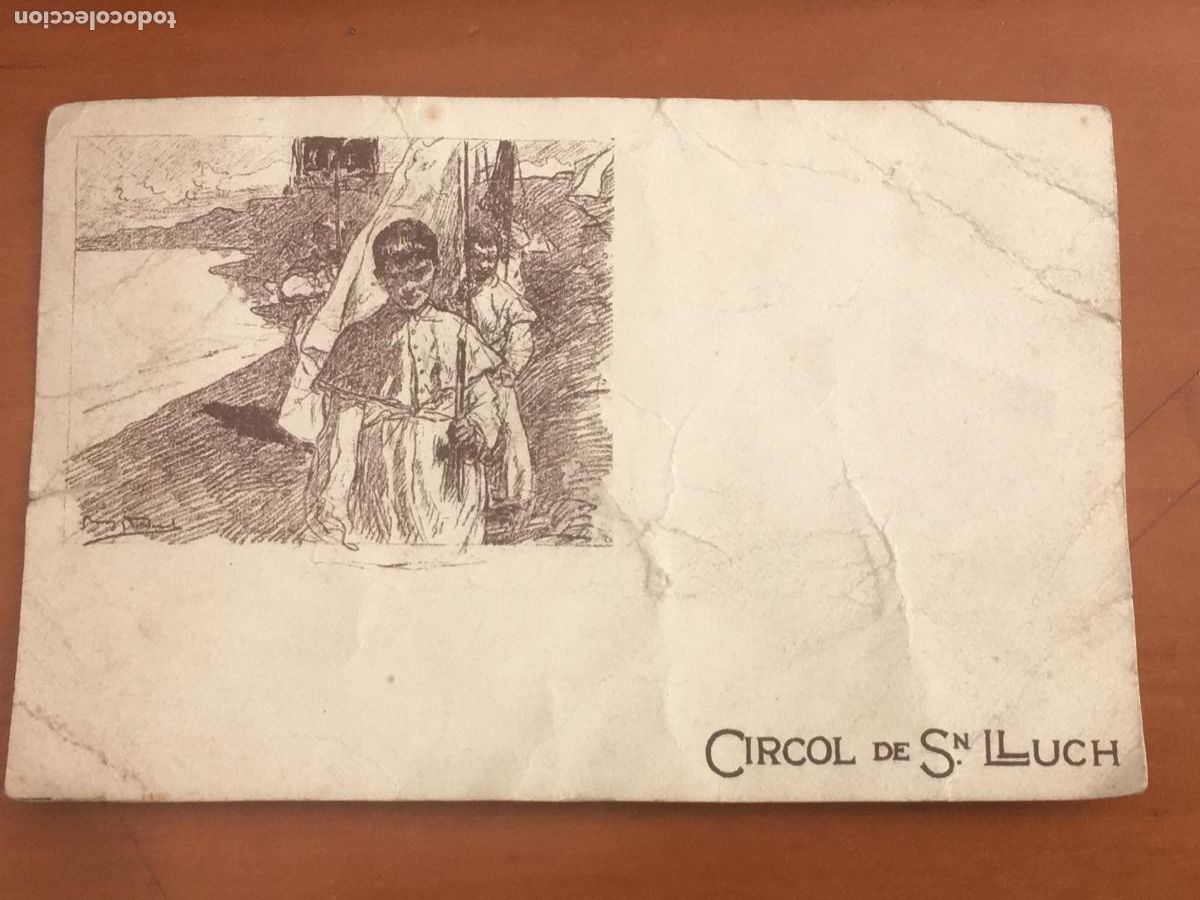 Postales: circol de sant lluch postal original antigua