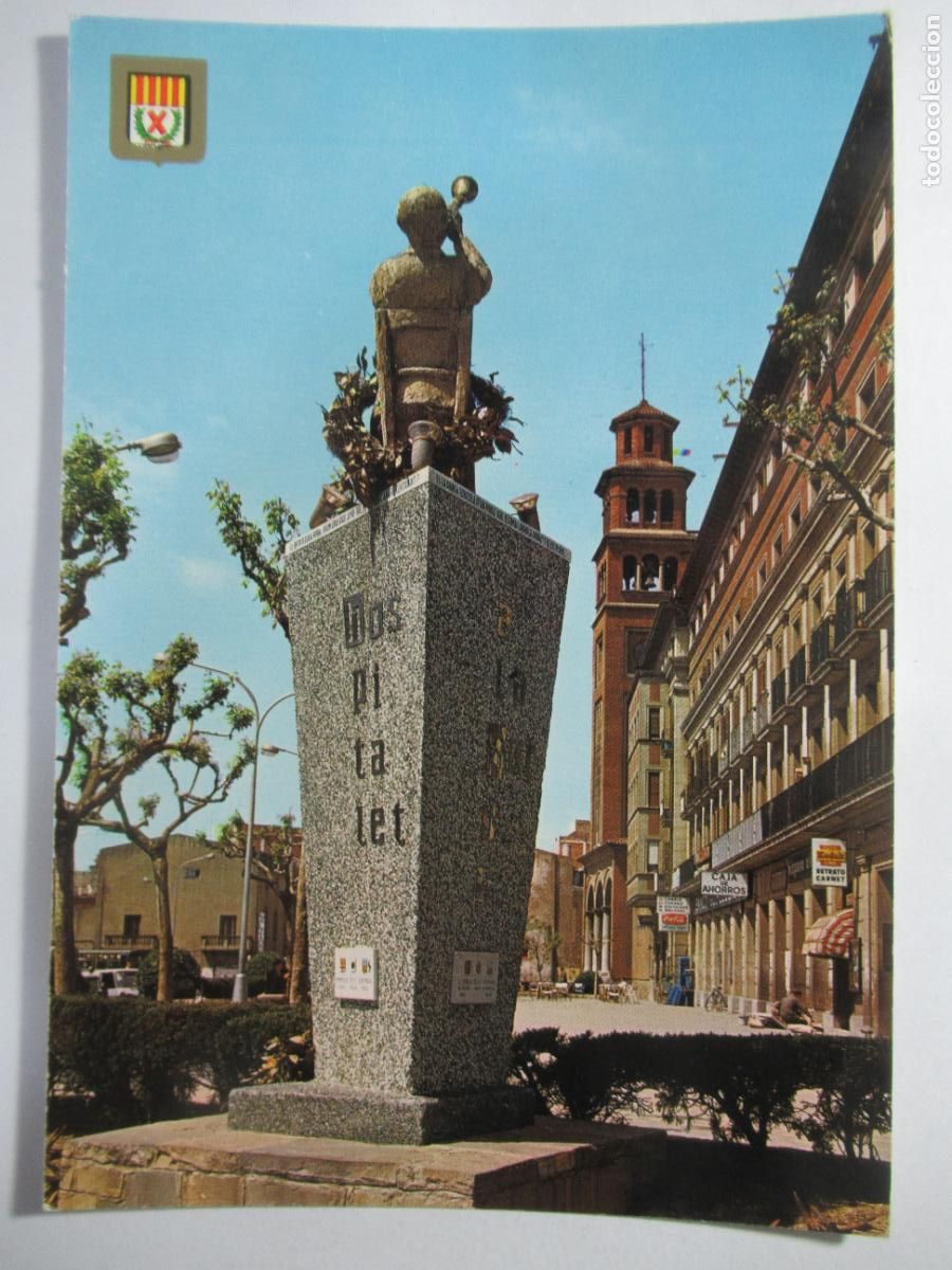 Postales: Hospitalet de Llobregat (Barcelona) - Plaza Ayuntamiento. Monumento a la Sardana - S/C