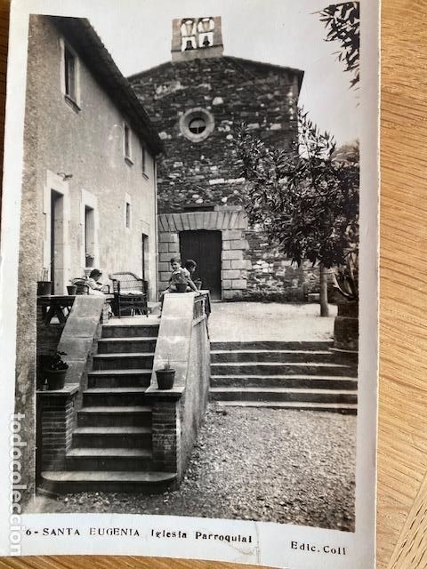 Postales: Santa Eugenia del congost. N&ordm; 6. Iglesia Parroquial. Edic Coll. Circulada 1950
