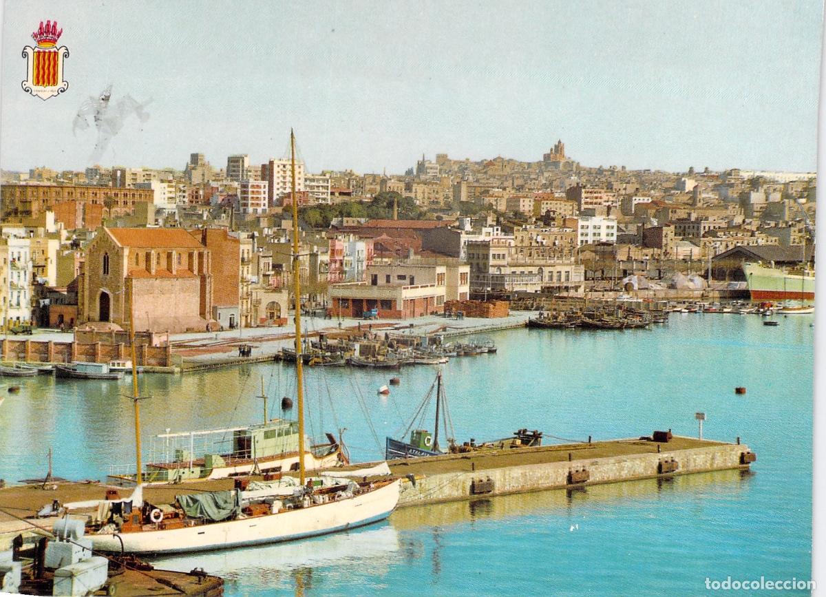Postales: Postal de Tarragona, Vista Parcial del Puerto y Ciudad, Costa Dorada