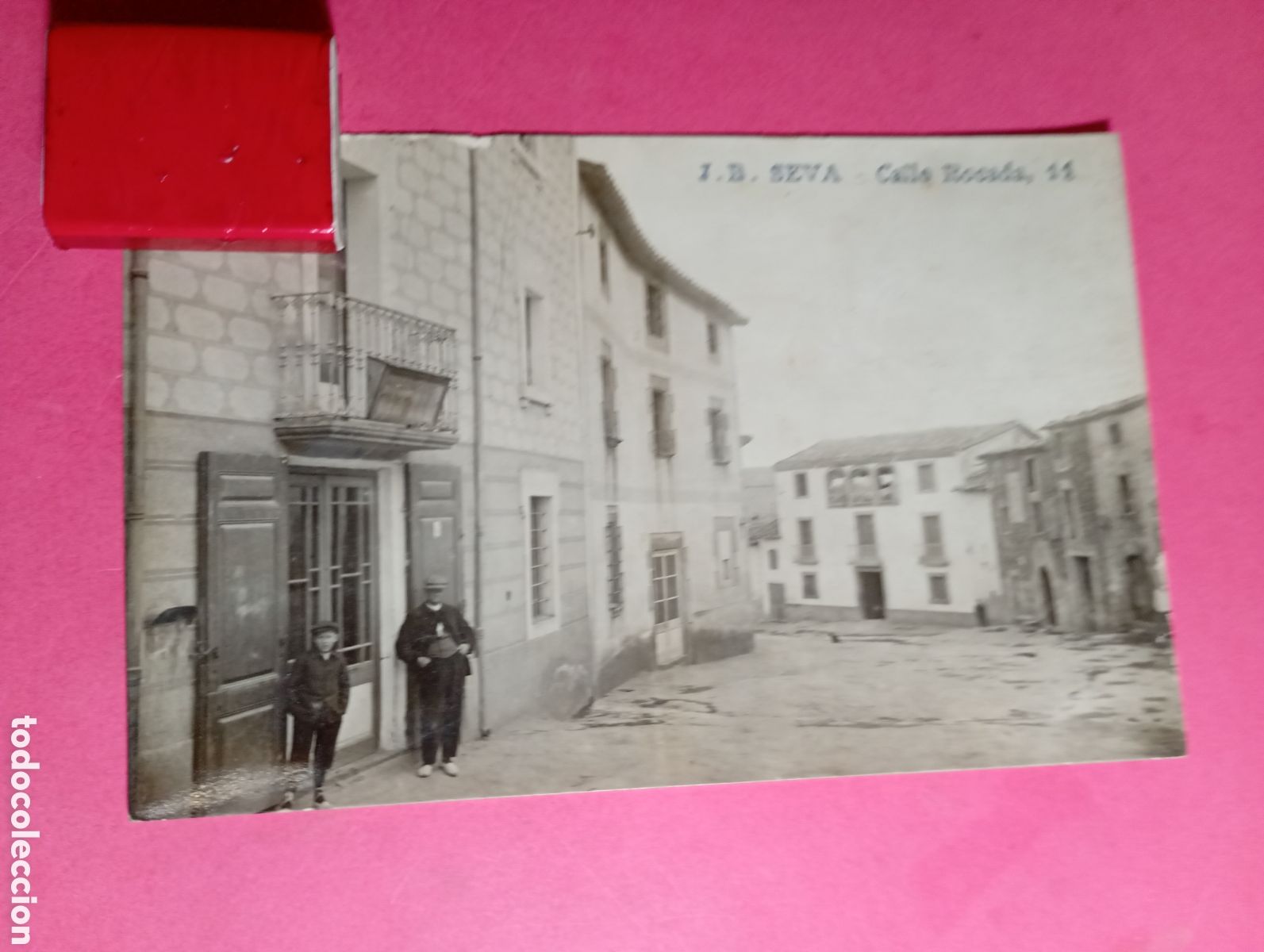 Postales: calle pueblo sin identificar b/n s/c sobre imagen j. b. seva - calle rocada, 11 - barcelona R1612