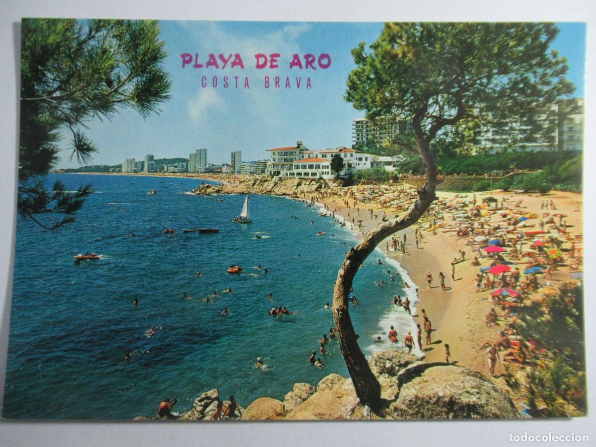 Postales: Playa de Aro - Costa Brava - La Villa desde la playa Artigues - S/C