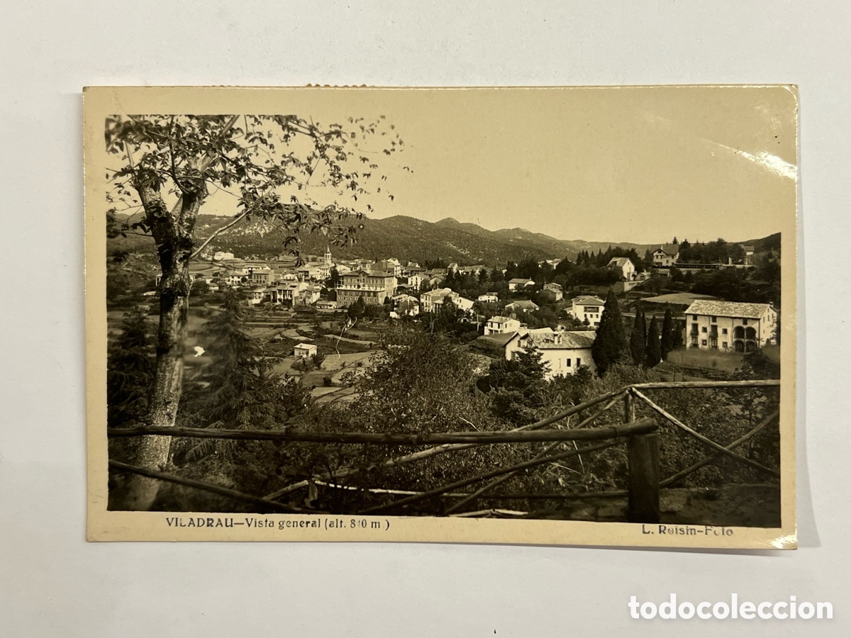 Postales: VILADRAU (Gerona) Postal Vista General. Foto L. Roisin (a.1949) circulada
