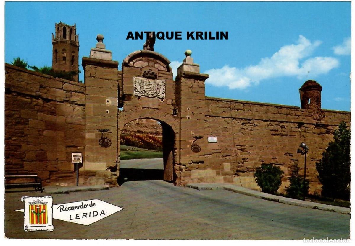 Postales: LERIDA N&ordm; 503 LA SEO PUERTA DE LEON / EDICIONES PERGAMINO / SIN FRANQUEAR