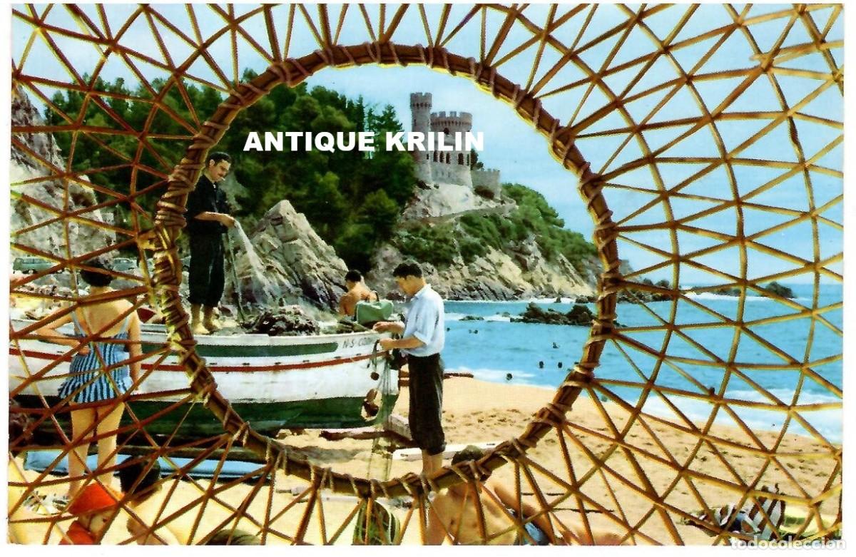 Postales: LLORET DE MAR N&ordm; 383 PESCADORES Y BA&Ntilde;ISTAS / FOTO J. UBACH / FRANQUEADA