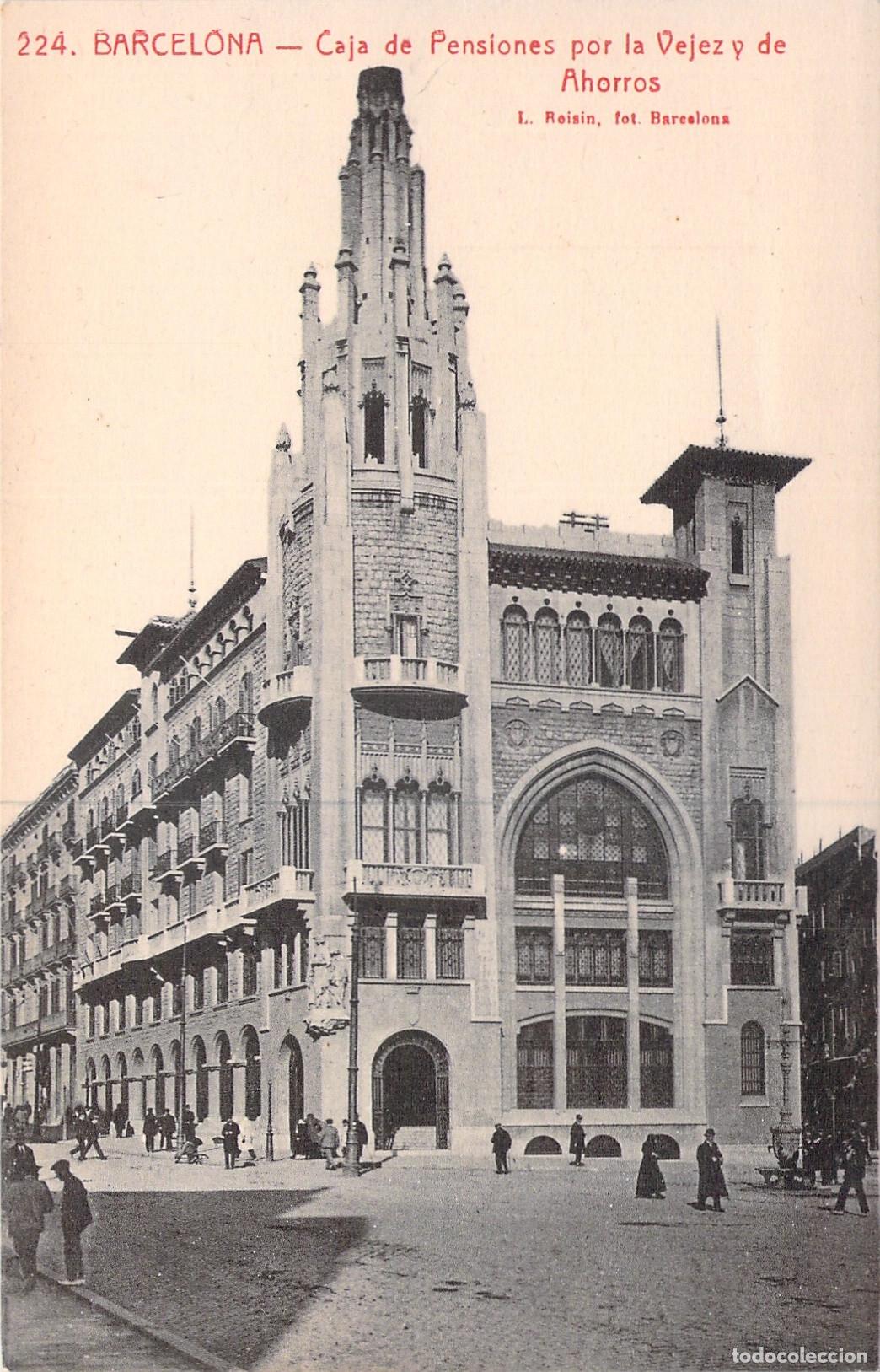 Postales: Postal Barcelona Edificio Caja de Pensiones para la Vejez y de Ahorros