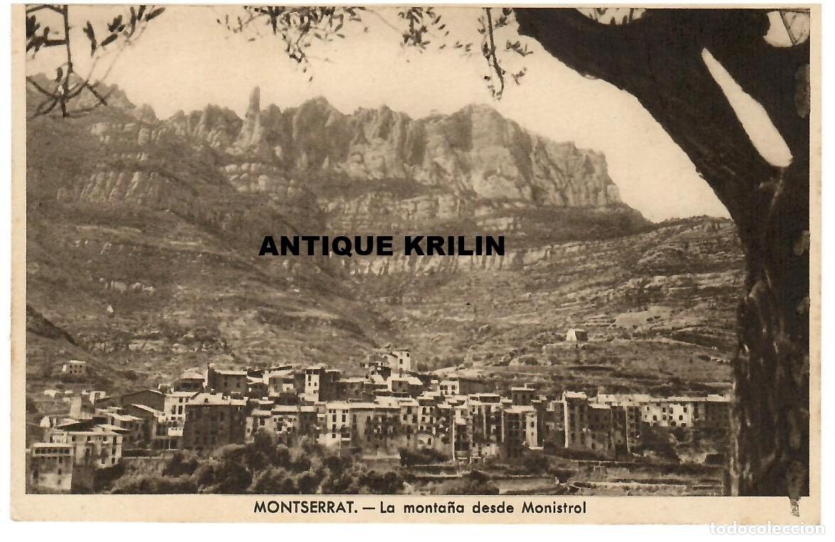 Postales: MONTSERRAT / LA MONTA&Ntilde;A DESDE MONISTROL / EDICION RIEUSSET / SIN FRANQUEAR