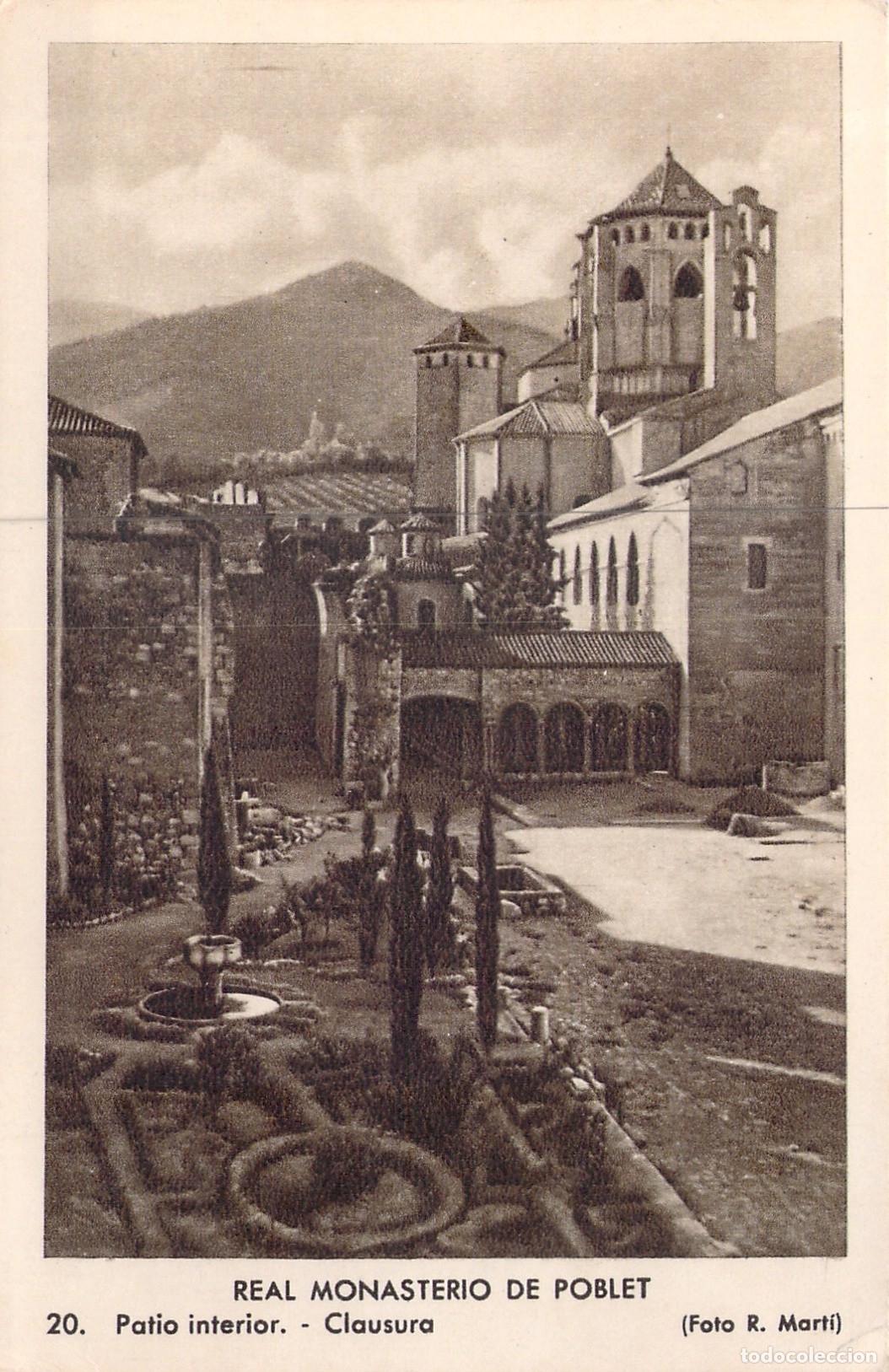 Postales: Postal del Patio Interior del Real Monasterio de Poblet, Tarragona