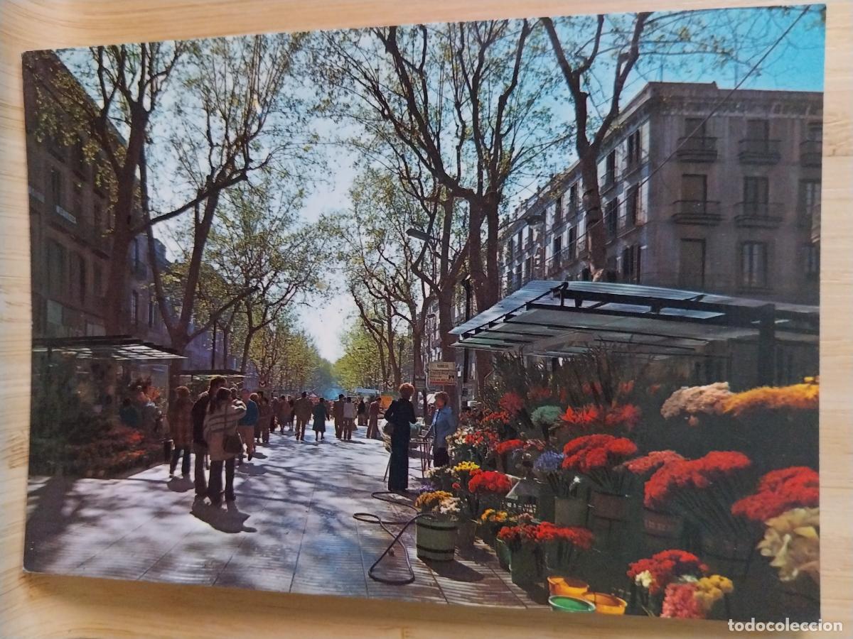 Postales: RAMBLA DE LAS FLORES BARCELONA ED KOLORHAM B 015 SC ORGINAL MUY ANIMADA PUESTOS