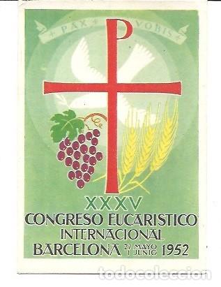 Postales: TARJETA POSTAL XXXV CONGRESO EUCARISTICO INTERNACIONAL BARCELONA 1952