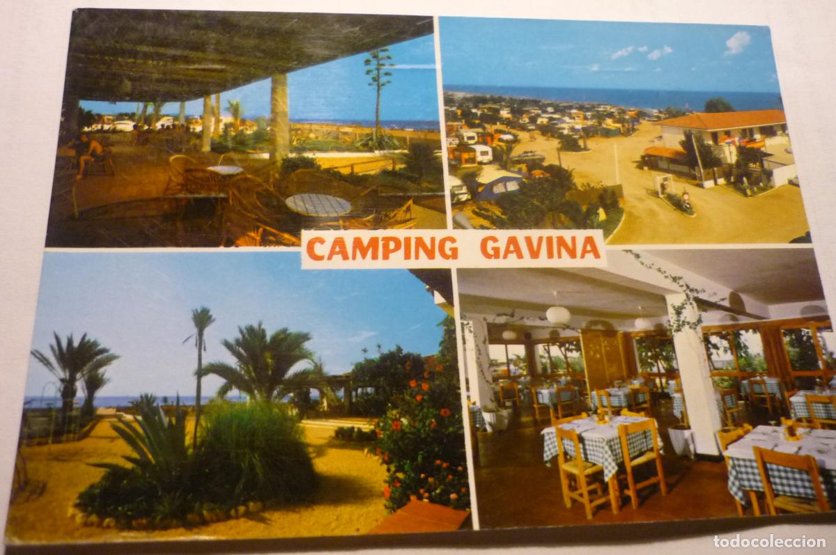 Postales: postal camping lgavina creixell circulada cm