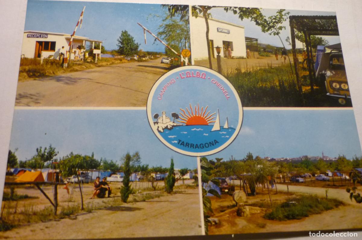 Postales: postal creixell camping l&acute;alba escrita cm